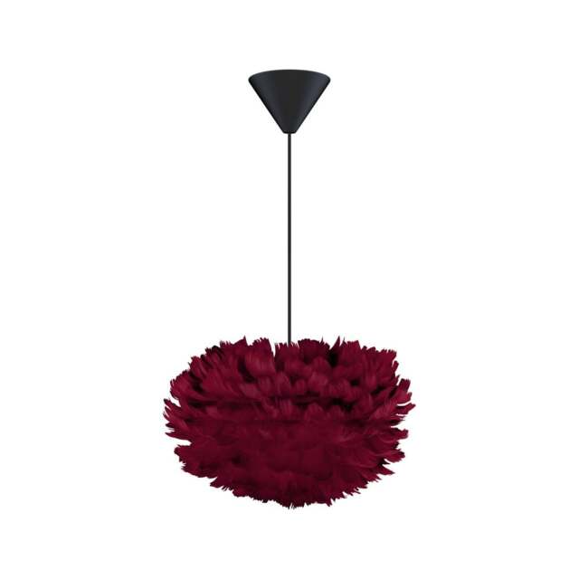 Umage Eos Feather Pendant Shade - Red - Mini - 35cm with Black Cord Set With or Without Cord Set: With Black Cord Set - image 1