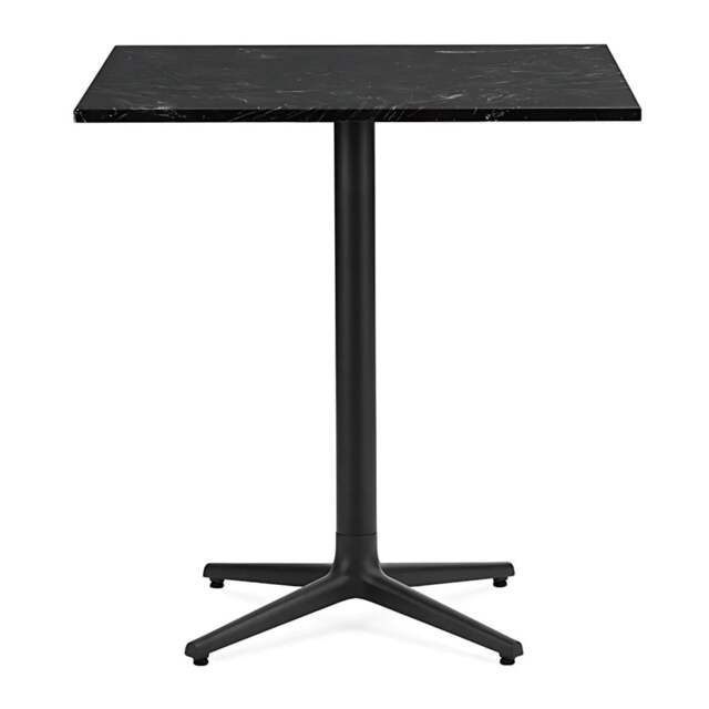 Normann Copenhagen Allez Square Cafe Table - 4 Leg - H75 70 x 70 cm - Black Marble Tabletop Colour: Black (Marble) - image 1