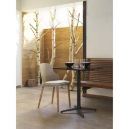 Normann Copenhagen Allez Square Cafe Table - 4 Leg - H75 70 x 70 cm - Black Marble Tabletop Colour: Black (Marble) - thumbnail 3