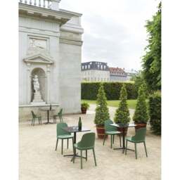 Normann Copenhagen Allez Square Cafe Table - 4 Leg - H75 70 x 70 cm - Black Marble Tabletop Colour: Black (Marble) - thumbnail 5