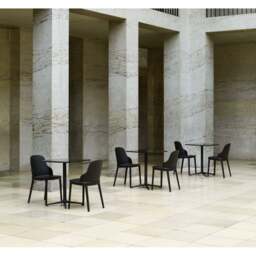 Normann Copenhagen Allez Square Cafe Table - 4 Leg - H75 70 x 70 cm - Black Marble Tabletop Colour: Black (Marble) - thumbnail 4