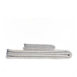 Tweedmill Textiles Plain Fleece Throw with Blanket Stitch - Silver Grey - Large Colour: Silver Grey, Size: Large 145x200cm