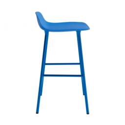 Normann Copenhagen Form Barstool - 65cm - Bright Blue - Bright Blue Legs Shell Colour: Bright Blue, Leg Colour: Matching Shell Colour - thumbnail 3