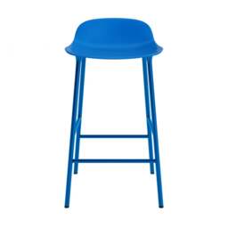 Normann Copenhagen Form Barstool - 65cm - Bright Blue - Bright Blue Legs Shell Colour: Bright Blue, Leg Colour: Matching Shell Colour - thumbnail 2