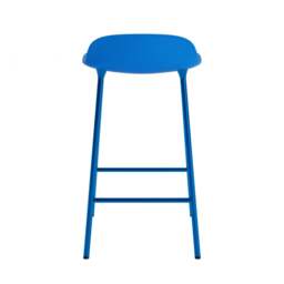 Normann Copenhagen Form Barstool - 65cm - Bright Blue - Bright Blue Legs Shell Colour: Bright Blue, Leg Colour: Matching Shell Colour - thumbnail 4