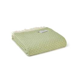 Tweedmill Textiles Isobel Crescent Pure New Wool Throw - Fern Green