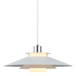 Halo Design Rivoli Pendant Light - O40 - White/Chrome Colour: White / Chrome