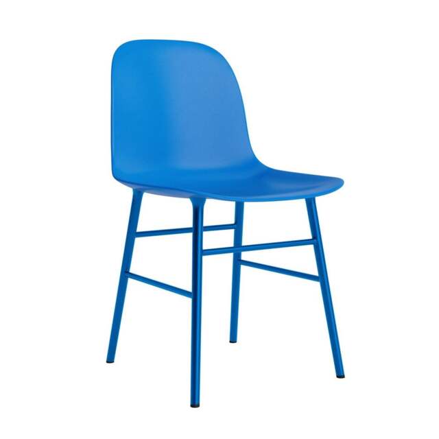 Normann Copenhagen Form Chair - Bright Blue - Bright Blue Legs Shell Colour: Bright Blue, Leg Colour: Matching Shell Colour - image 1