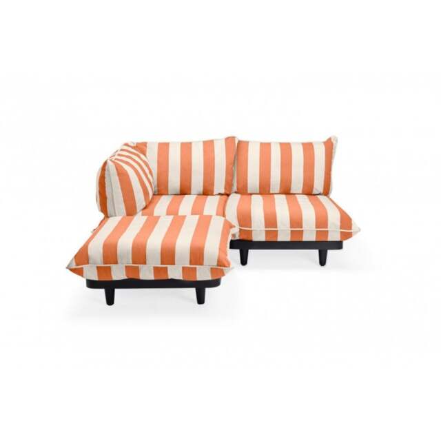 Fatboy Paletti Modular Outdoor Lounge Furniture - Orange Creme Option: 2 Seater Left + Hocker