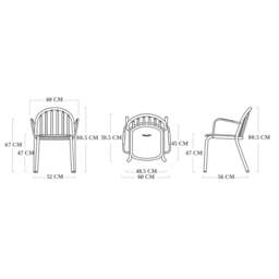 Fatboy Freds Armchair Set - Dark Sage - Set of 4 - thumbnail 5