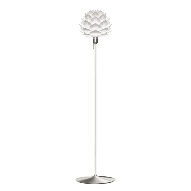 Umage Silvia Floor Lamp - White Silvia Mini/Brushed Steel Sante Stand - image 1