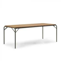 Normann Copenhagen Vig Outdoor Table - Robina Wood/Dark Green - 90cm x 200cm - thumbnail 1