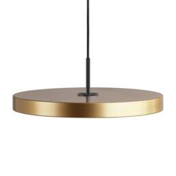Umage Asteria Plus Pendant Lamp - Brass - Medium - Black Top Colour: Brass, Size: Medium, Style: Black