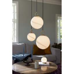 Halo Design Stockholm Pendant Light - O 25cm Size: O 25cm, Colour: Marble Grey - thumbnail 4