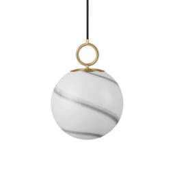 Halo Design Stockholm Pendant Light - O 25cm Size: O 25cm, Colour: Marble Grey - thumbnail 2