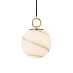 Halo Design Stockholm Pendant Light - O 25cm Size:  25cm, Colour: Marble Grey