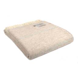 Tweedmill Textiles Pure New Wool Broad Stripe Throw - Hazel - thumbnail 1