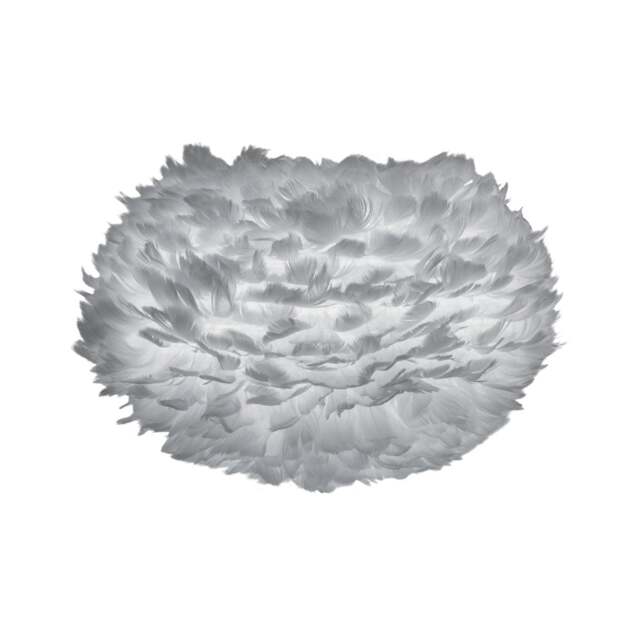 Umage Eos Feather Pendant Shade - Light Grey - Medium - 45cm With or Without Cord Set: Without Cord Set