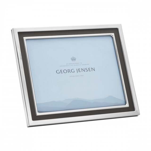 Georg Jensen Manhattan Frame - Stainless Steel & Leather - 10"x 8" - image 1