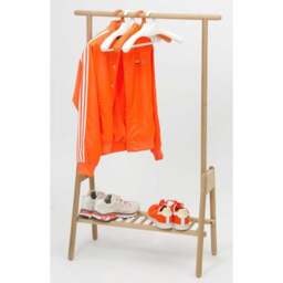 Wireworks Hang Up Coat Stand/ Clothes Rail - Oak - thumbnail 3