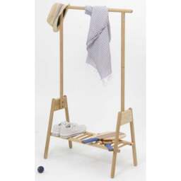 Wireworks Hang Up Coat Stand/ Clothes Rail - Oak - thumbnail 2