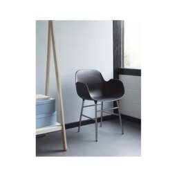 Normann Copenhagen Form Armchair - Black - Chrome Legs Shell Colour: Black, Leg Colour: Chrome - thumbnail 5