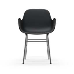 Normann Copenhagen Form Armchair - Black - Chrome Legs Shell Colour: Black, Leg Colour: Chrome - thumbnail 2