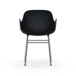 Normann Copenhagen Form Armchair - Black - Chrome Legs Shell Colour: Black, Leg Colour: Chrome - thumbnail 4