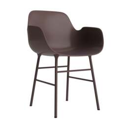 Normann Copenhagen Form Armchair - Brown - Brown Legs Shell Colour: Brown, Leg Colour: Matching Shell Colour