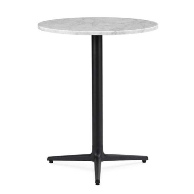 Normann Copenhagen Allez Round Cafe Table - 3 Leg - H75 O60 cm - White Marble Tabletop Colour: White (Marble) - image 1