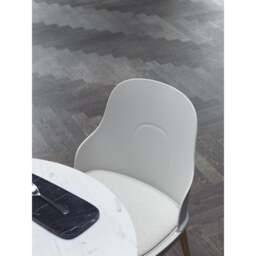 Normann Copenhagen Allez Round Cafe Table - 3 Leg - H75 O60 cm - White Marble Tabletop Colour: White (Marble) - thumbnail 5