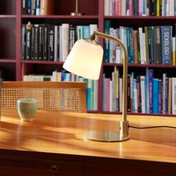 Halo Design Room 49 Table Light - O15 cm - Opal Glass Shade - Antique Brass - thumbnail 4