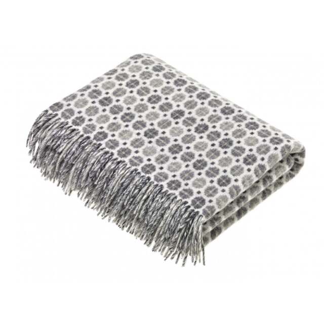 Bronte By Moon Milan Luxury Merino Lambswool Throw - Grey