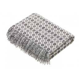 Bronte By Moon Milan Luxury Merino Lambswool Throw - Grey