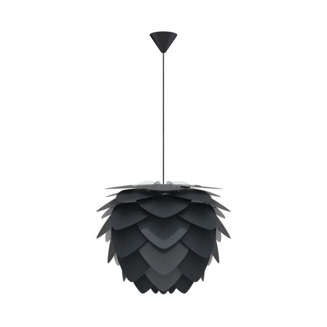 Umage Aluvia Pendant Light Shade - Anthracite Grey - Medium with Black Cord Set With or Without Cord Set: With Black Cord Set - image 1