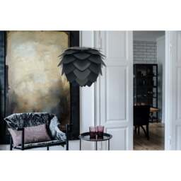 Umage Aluvia Pendant Light Shade - Anthracite Grey - Medium with Black Cord Set With or Without Cord Set: With Black Cord Set - thumbnail 3