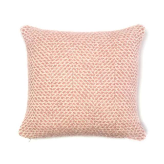 Tweedmill Textiles Pure New Wool Cushion - Beehive - Dusky Pink - 50cm x 50cm - image 1