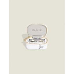 Stackers Faux Leather Ring Box - Pebble White Colour: Pebble White - thumbnail 3