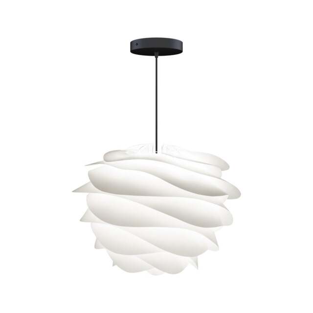Umage Carmina Pendant Light Shade - White - Medium - 48cm with Black Rosette Cord Set With or Without Cord Set: With Black Rosette Cord Set - image 1
