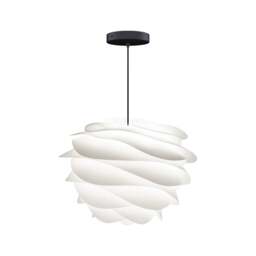 Umage Carmina Pendant Light Shade - White - Medium - 48cm with Black Rosette Cord Set With or Without Cord Set: With Black Rosette Cord Set