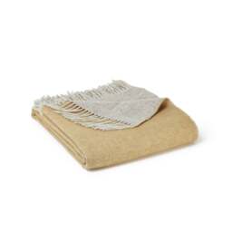 Tweedmill Textiles Dartmoor Pure New Wool Throw - Desert Brown