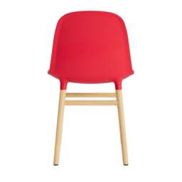 Normann Copenhagen Form Chair - Bright Red - Oak Legs Shell Colour: Bright Red, Leg Colour: Oak - thumbnail 4