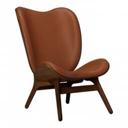 Umage A Conversation Piece Armchair - Tall - Dark Oak - Hope Leather Cognac Wood: Dark Oak, Colour: Cognac