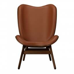Umage A Conversation Piece Armchair - Tall - Dark Oak - Hope Leather Cognac Wood: Dark Oak, Colour: Cognac - thumbnail 2