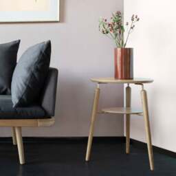 Umage My Spot Side Table with USB charger - Oak/Brass - thumbnail 2