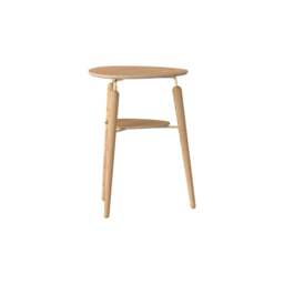Umage My Spot Side Table with USB charger - Oak/Brass - thumbnail 1
