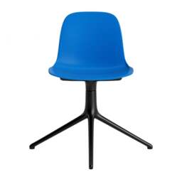 Normann Copenhagen Form Chair Swivel - 4 Leg - Bright Blue - Black Legs Shell Colour: Bright Blue, Leg Colour: Black - thumbnail 2