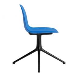 Normann Copenhagen Form Chair Swivel - 4 Leg - Bright Blue - Black Legs Shell Colour: Bright Blue, Leg Colour: Black - thumbnail 3