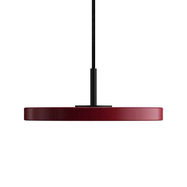 Umage Asteria Micro Pendant Light - Ruby Red - Black Top Colour: Ruby Red, Asteria Detail: Black - image 1