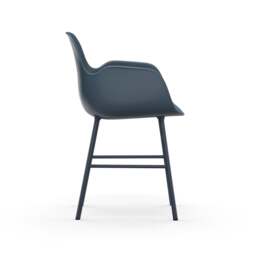 Normann Copenhagen Form Armchair - Blue - Blue Legs Shell Colour: Blue, Leg Colour: Matching Shell Colour - thumbnail 3